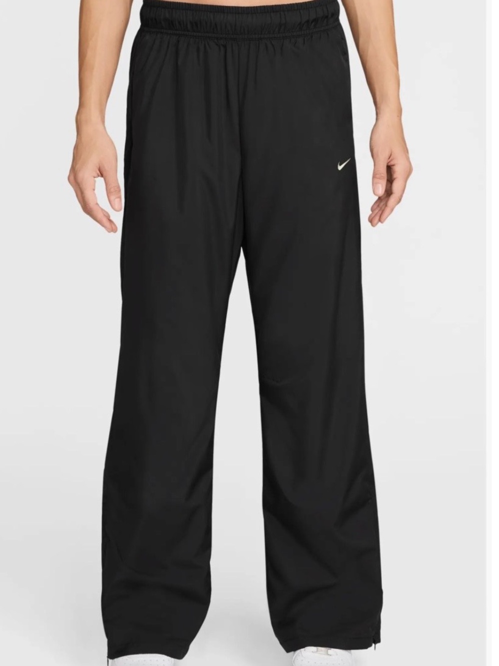 Nike Black Track Pants with White Swoosh